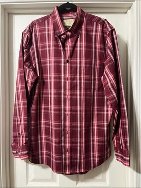 Cabela's Burgundy Plaid Button-Down Shirt